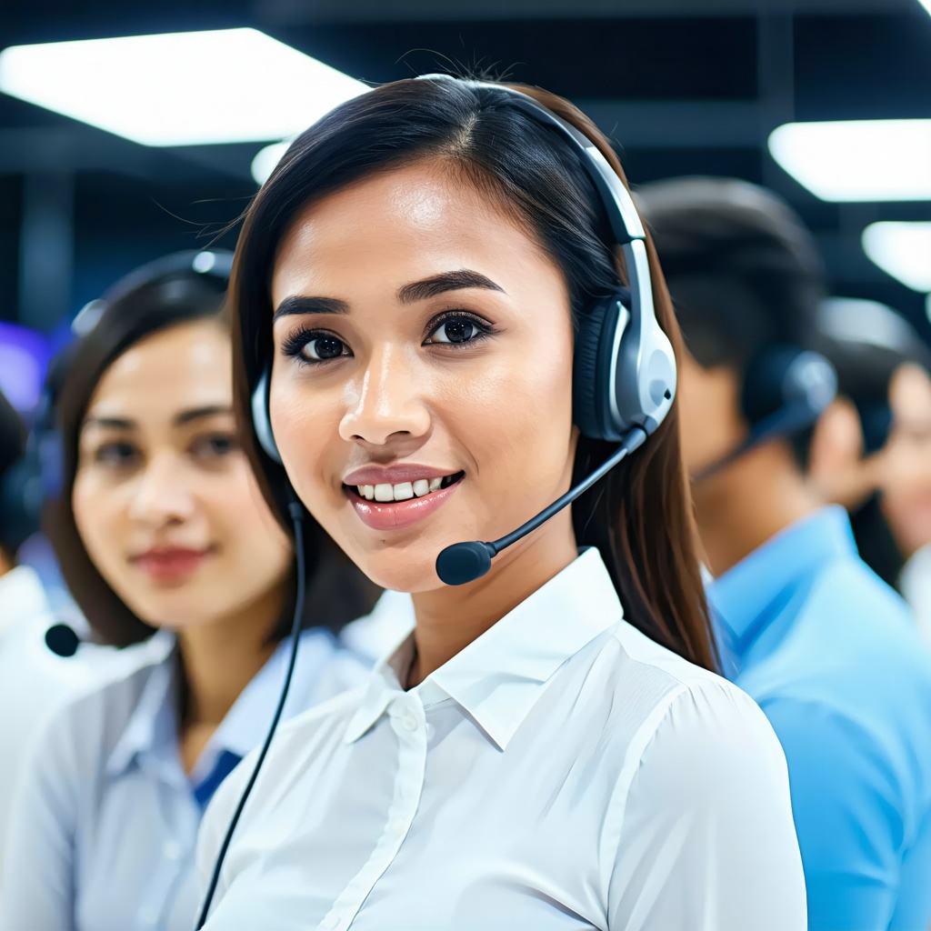 filipino call center agent workers standing-1 filipino call center agent workers standing-1